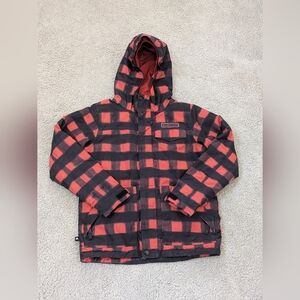 Burton Red and Black Plaid Jacket